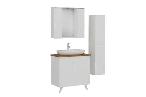 NİKA BANYO DOLABI AY2K101, BEYAZ, 85 CM