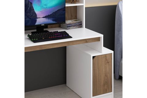 ARLENA ÇALIŞMA MASASI, BEYAZ RAHLE