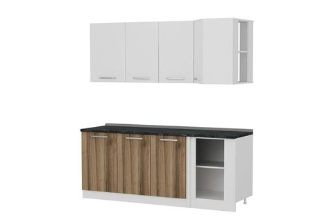 MİNAR 200CM KÖŞE MUTFAK DOLABI BEYAZ DORE K200D1
