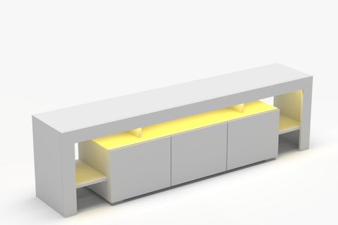 KALE LEDLİ TV ÜNİTESİ, BEYAZ, 200 CM