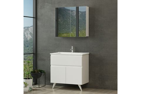 NİKA BANYO DOLABI 85CM AY2K1Ç 2K2A ETJ BEYAZ