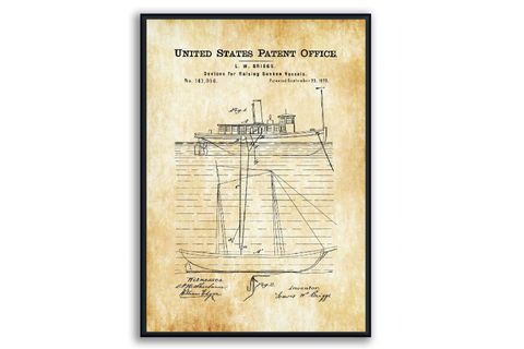 AHŞAP ÇERÇEVELİ VİNTAGE TABLO SETİ, BOAT, 50X70