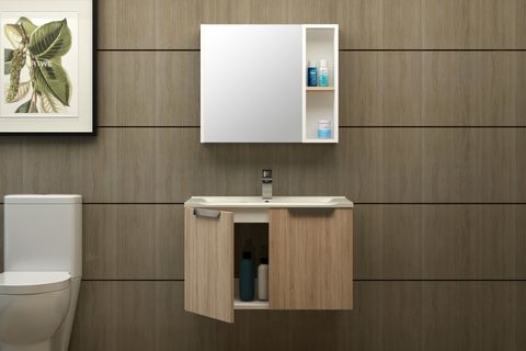 TERİO BANYO DOLABI, MEŞE, 80 CM