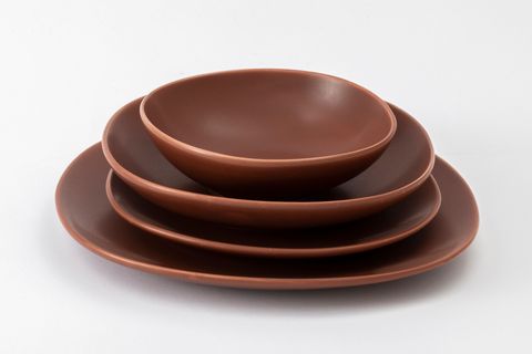 KİTCHEN ESSENTİALS STONEWARE MAT SERVİS TABAĞI 28 CM, KİREMİT, ALTILI SET