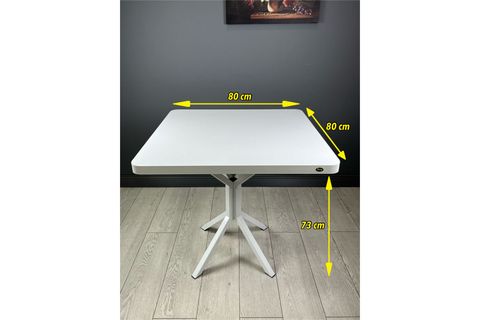 ROMA BEYAZ MUTFAK MASASI BEYAZ AYAK 80 CM