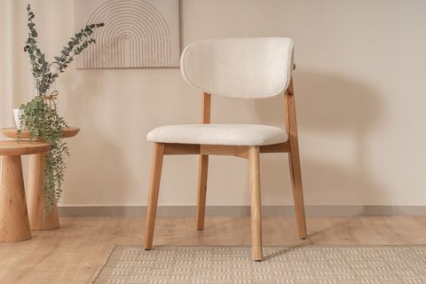 HERMES KAYIN YUVARLAK MASA TAKIMI, BEJ, 100X100