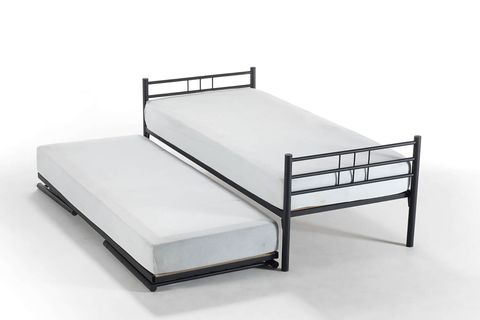 YAVRULU İKİZ METAL KARYOLA, SİYAH, 90X200