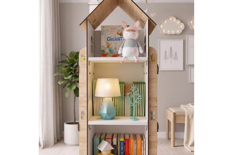 BABY DARLİNG DOKUZ BÖLMELİ MONTESSORİ ÇOCUK KİTAPLIĞI, TRAVERTEN