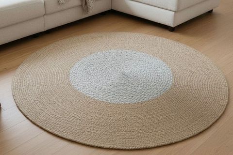 ATLAS YUVARLAK MODEL HALI, NATURAL TAŞ GRİ, 100 CM