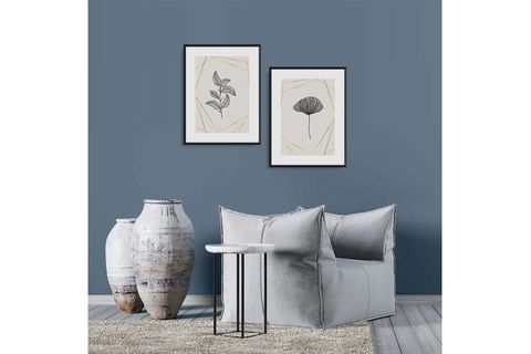 GOLD LİNES 1 TABLO, SİYAH ÇERÇEVE, 50X70