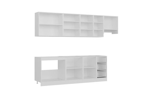 MİNAR LOTUS 290 CM MUTFAK DOLABI BEYAZ DORE 290-D4