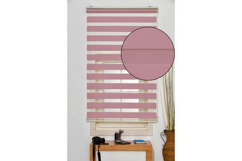 DEKORSTİLİM ZEBRA PERDE PEMBE 130 X 200