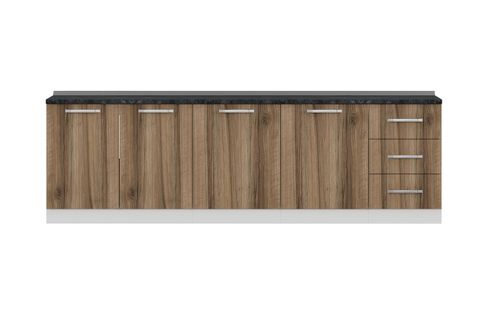 MİNAR 270 CM MUTFAK DOLABI BEYAZ DORE 270-D2-ALT MODÜL
