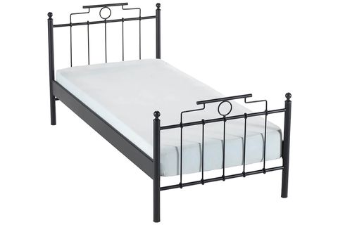 HETKUS TEK KİŞİLİK METAL KARYOLA, SİYAH, 90X190