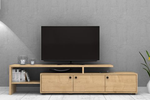 KANT TV ÜNİTESİ, MEŞE, 197 CM