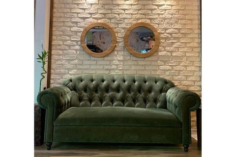 NEOSTİLL DOĞAL AHŞAP MASİF ÇERÇEVE DEKORATİF 62 CM AYNA