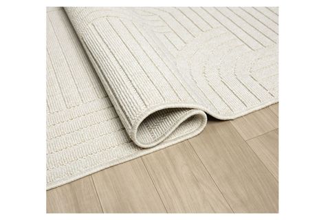 LARA İSKANDİNAV DOKUMA BUKLELİ MAKİNE HALISI, KREM, DS623,  120X500