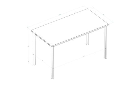 ARPELİA ÇALIŞMA MASASI, GRİ, 125 CM
