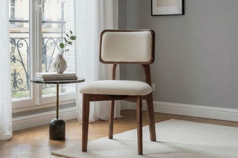 MİRLA HAZERAN DETAYLI DÖŞEMELİ KAYIN SANDALYE, CEVİZ