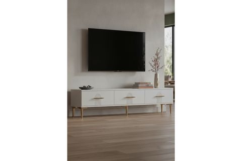 İDA TV SEHPASI, BEYAZ, 180 CM, TSA1815B