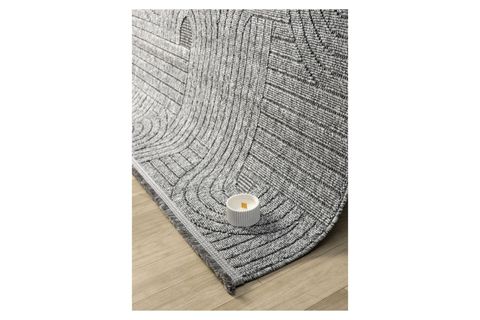 LARA İSKANDİNAV DOKUMA BUKLELİ MAKİNE HALISI, ANTRASİT, DS623,  160X500