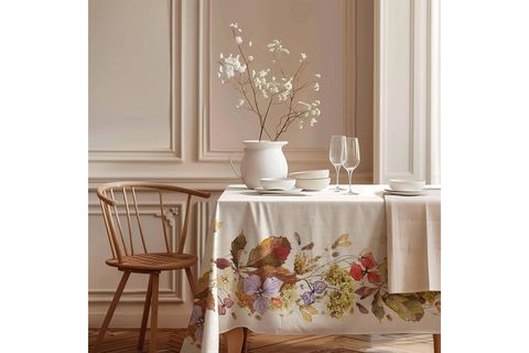 SONBAHAR YAPRAKLARI PAMUK MASA ÖRTÜSÜ, 100X100 CM