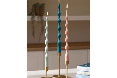 THE MİA BURGU MUM, PARLAK SEA GREEN 40 CM
