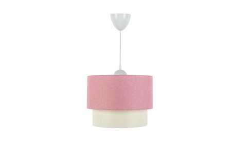 EVLİGHT ÜÇLÜ AVİZE VE AHŞAP ABAJUR ODA SETİ, PEMBE