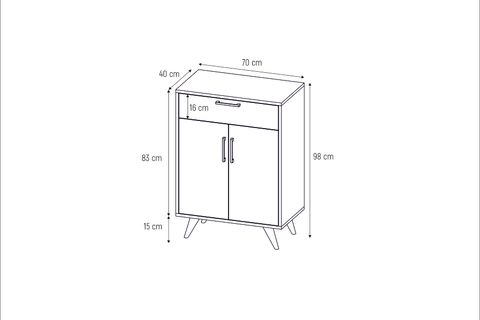 LAVO ÇOK AMAÇLI DOLAP, 2 KAPAKLI VE ÇEKMECELİ