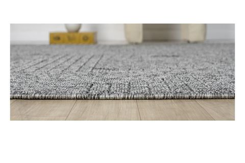 LARA İSKANDİNAV DOKUMA BUKLELİ MAKİNE HALISI, ANTRASİT, DS623,  80X300