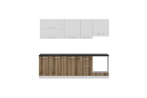 MİNAR CEMRE 255 CM MUTFAK DOLABI BEYAZ DORE 255-D8