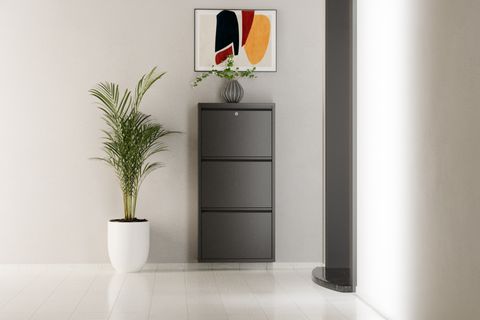 VEGA KİLİTLİ METAL AYAKKABILIK, ANTRASİT, 3 KAPAKLI