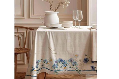 BAHAR SOFRASI PAMUK MASA ÖRTÜSÜ, 100X100 CM