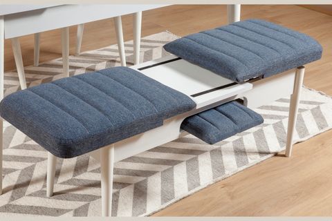 SEMBOL AÇILIR BENCH, BEYAZ LACİVERT