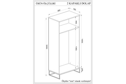 MİLVAKİ MOON 2 KAPAKLI ODA SETİ