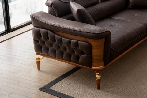 DUBAİ ÜÇLÜ KOLTUK, ANTRASİT