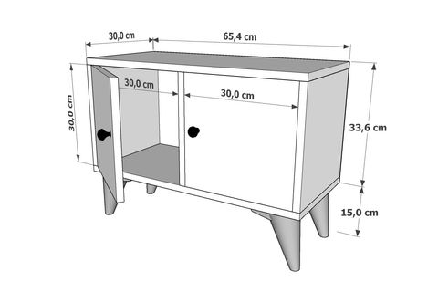 YUSUF KOMODİN, 2 KAPAKLI AYAKLI, KMD-1070-Ç