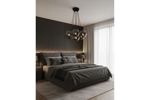 GLASS WORLD AVİZE, SİYAH FÜME CAMLI