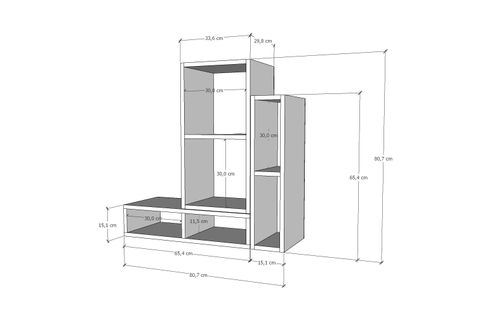 AYDIN KİTAPLIKLI RAF, NRG-DVR-1018