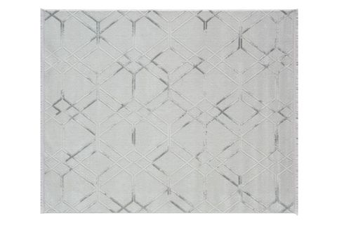 BAMBU DOKULU MODERN SIK DOKUMA MAKİNE HALISI, GRİ, 160X350, Y00595