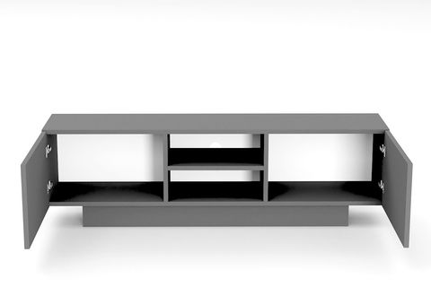 DORA ÇİFT KAPAKLI TELEVİZYON SEHPASI, ANTRASİT, 140 CM