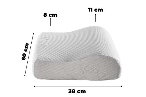 ORTOPEDİK MEDİKAL BOYUN DESTEKLİ KOKUSUZ YASTIK, BAMBU KILIFLI, VİSCO, 8 CM