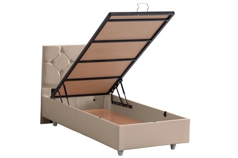 GLAMİS BAZA BAŞLIK VE LETTO YATAK SETİ, BEJ, 90X190