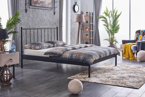 FALEZ ST METAL KARYOLA, SİYAH, 180X200