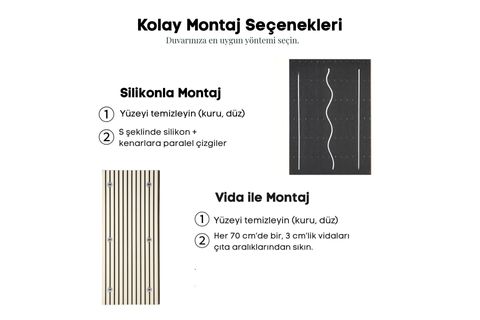 AKUSTİK MDF DUVAR PANELİ, RESİF, 60X278 CM