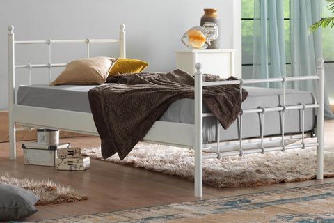 LALAS METAL KARYOLA, BEYAZ, 90X200