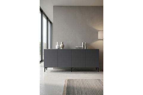 APLOS KONSOL VE TV SEHPASI, ANTRASİT TRAVERTEN GOLD, 180 CM, KA1899A