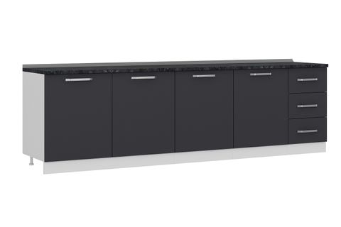 MİNAR 285 CM MUTFAK DOLABI BEYAZ ANTRASİT 285-A2-ALT MODÜL