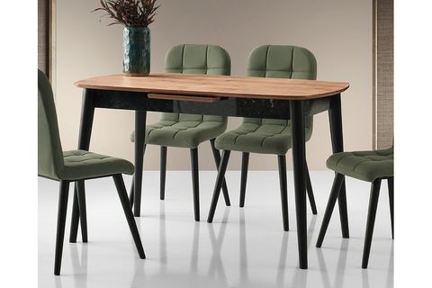 ESSEN MUTFAK MASASI, CEVİZ SİYAH, 130X80