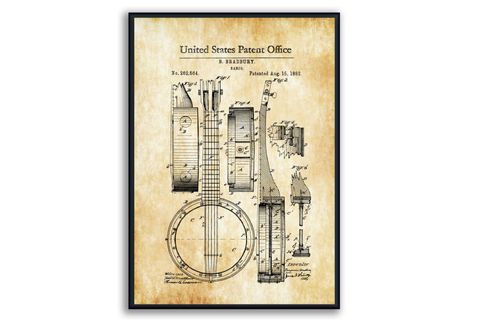AHŞAP ÇERÇEVELİ VİNTAGE TABLO SETİ, MÜZİK, 50X70